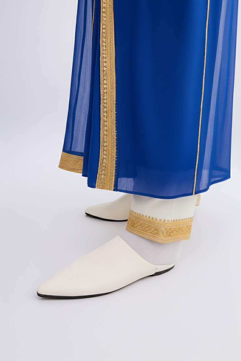 Jabador bleu roi et doré - 3 pièces