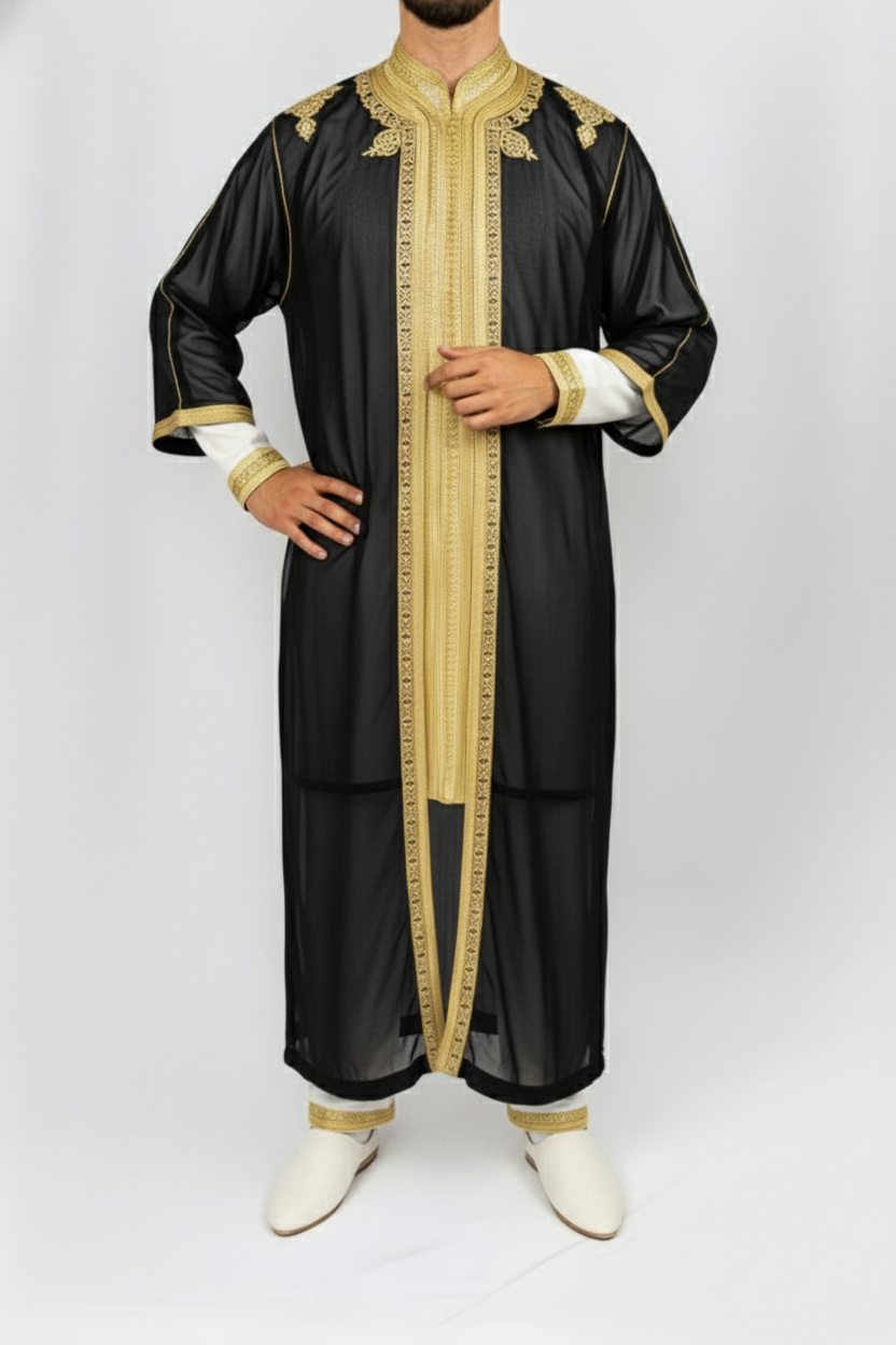 Jabador noir et doré - 3 pièces