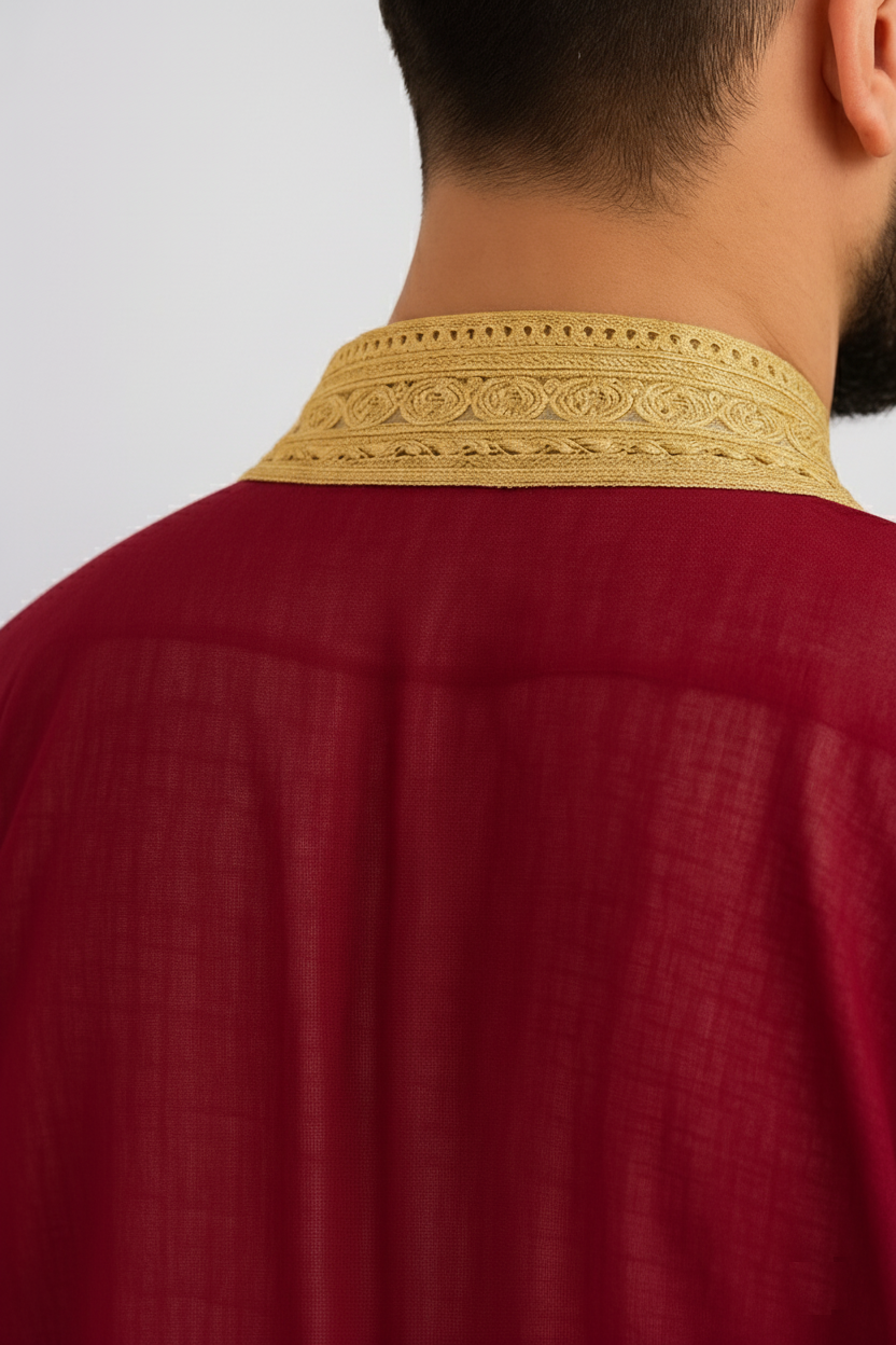 Jabador rouge et doré - 3 pièces