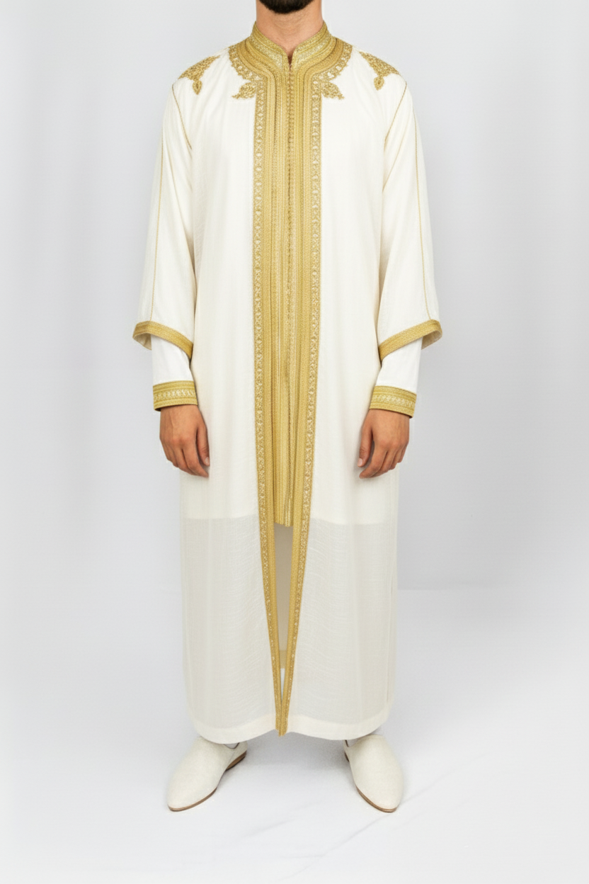 Jabador blanc et doré - 3 pièces