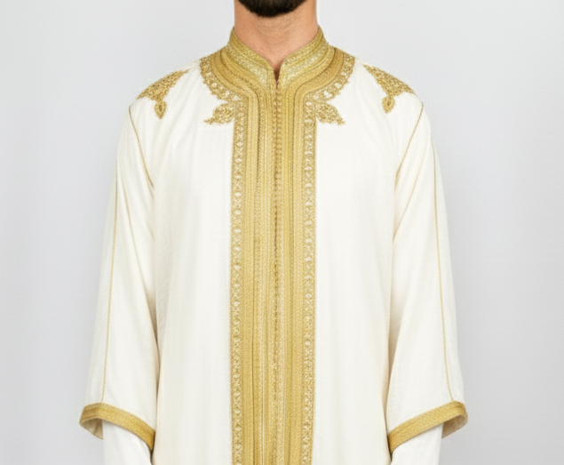 Jabador blanc et doré - 3 pièces