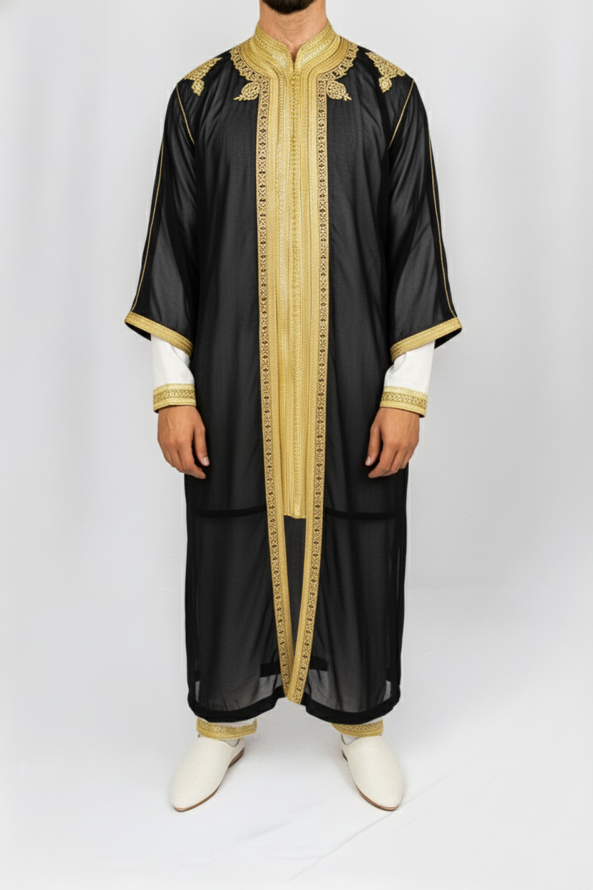 Jabador noir et doré - 3 pièces