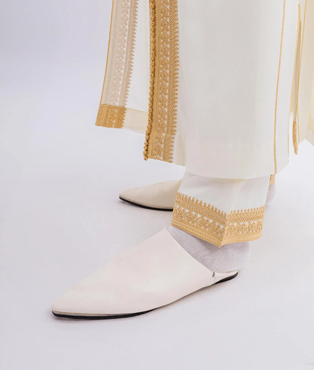 Jabador blanc et doré - 3 pièces