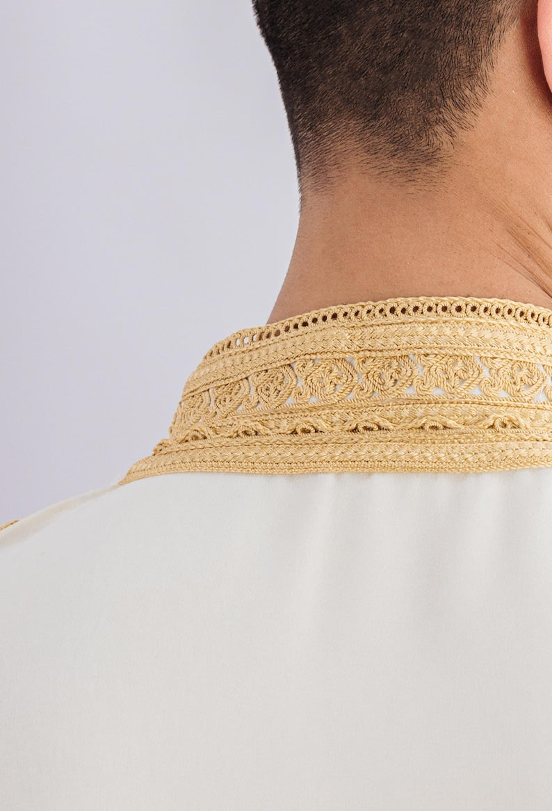 Jabador blanc et doré - 3 pièces